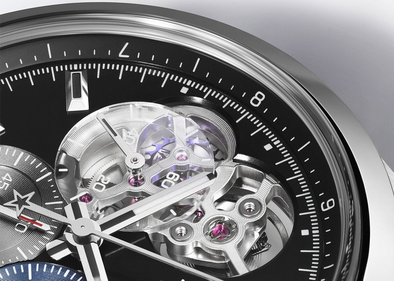 ▲ 「クロノマスター オープン」自動巻き、SSケース(39.5mm)、ラバーストラップ、10気圧防水。110万円/ゼニス