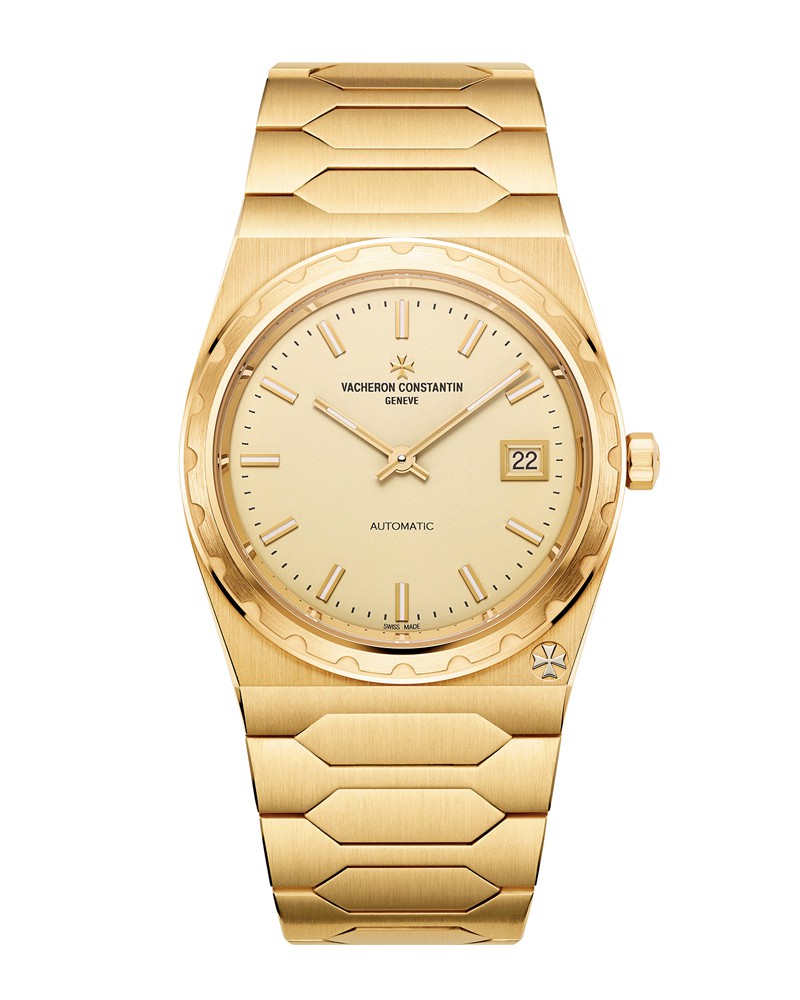 ▲ 「ヒストリーク・222」自動巻き、18KYGケース(37㎜)×ブレスレット。5気圧防水。9月発売予定。814万円(予価)/ヴァシュロン・コンスタンタン