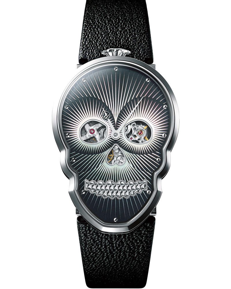 ▲ 「プチ スカル(WAC 0113)」自動巻き、SSケース(48×34.5㎜)、ゴートストラップ。3気圧防水。352万円/タサキ