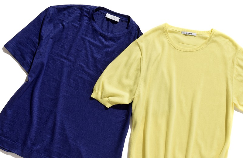 ▲ 写真左:ニットT4万2900円/クルチアーニ(ストラスブルゴ カスタマーセンター)、 写真右:ニットT1万8700円/スローン