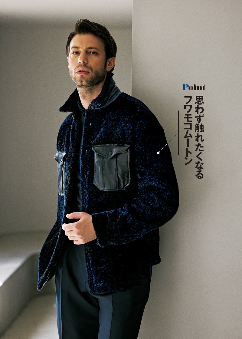 ジョルジオ アルマーニ 100万↑ 可変襟 シアリング ムートンジャケット ジョルジオ アルマーニ」のカジュアルウエアが大人に似合う