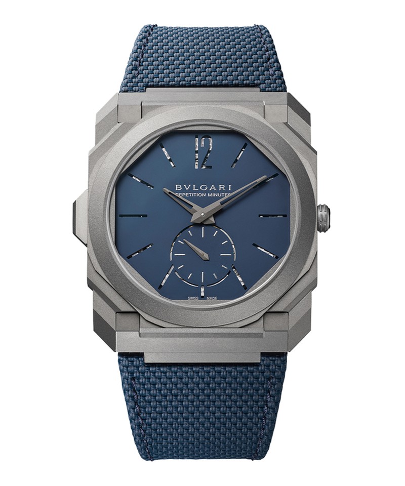 ▲ 「オクト フィニッシモ ウォッチ」手巻き、Tiケース(40mm)、FKM(フッ素ゴム)製ストラップ。価格要問い合わせ/ブルガリ(ブルガリ ジャパン)