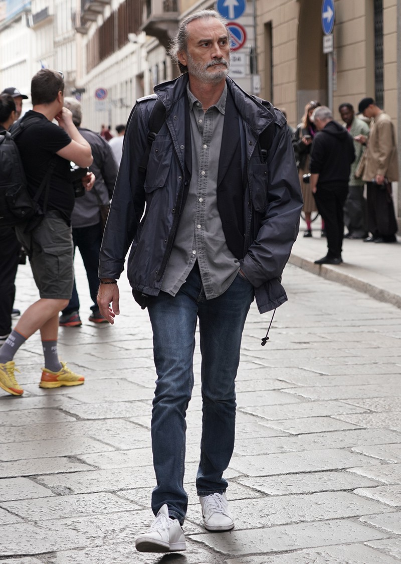 イタリア メンズファッション スナップ コーディネート イケオジ ちょい悪おやじ LEON 