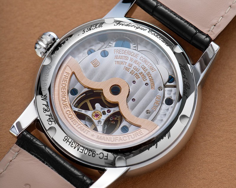 ▲ 「クラシック ハートビート マニュファクチュール」自動巻き、SSケース(39mm)、アリゲーターストラップ、5気圧防水。世界限定930本。48万4000円/(フレデリック・コンスタント)フレデリック・コンスタント相談室
