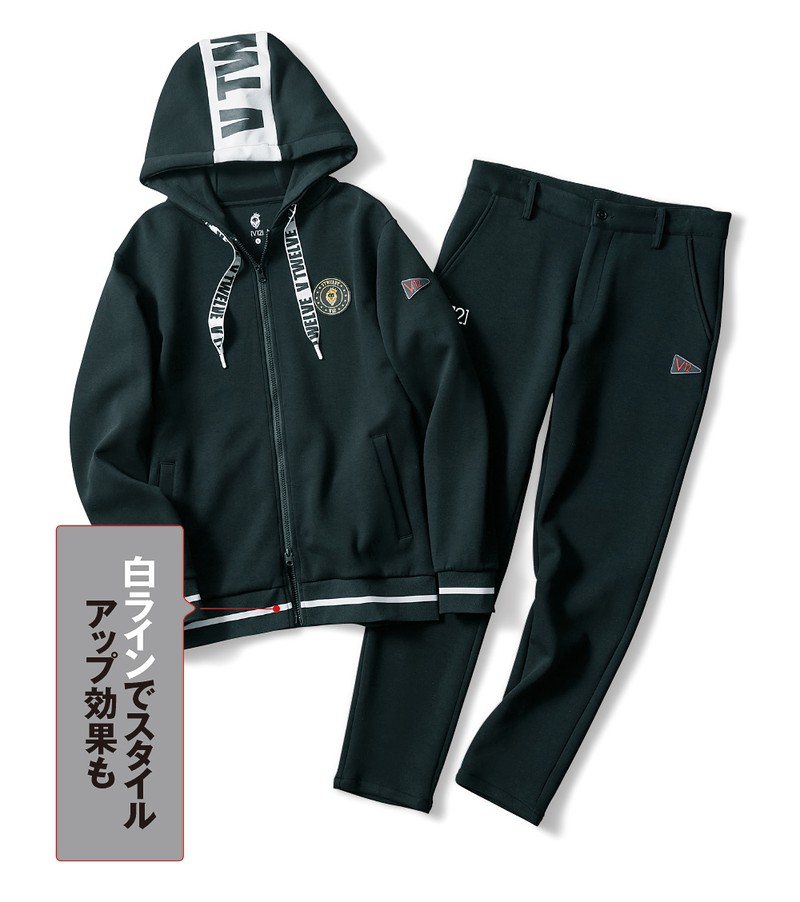 ▲ パーカー2万7500円、パンツ2万5300円/ともにV12(フォーマット)