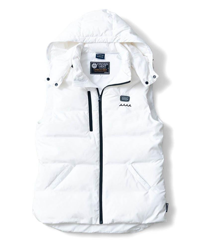 muta ダウンベスト メンズ 白 新品 muta MARINE ジオメトリック