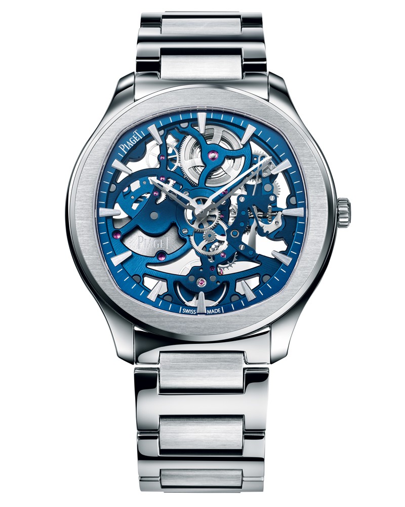 ▲ 『ピアジェ ポロ スケルトン』自動巻き、SSケース(42mm)×ブレスレット。3気圧防水。391万6000円/ピアジェ(ピアジェ コンタクトセンター)