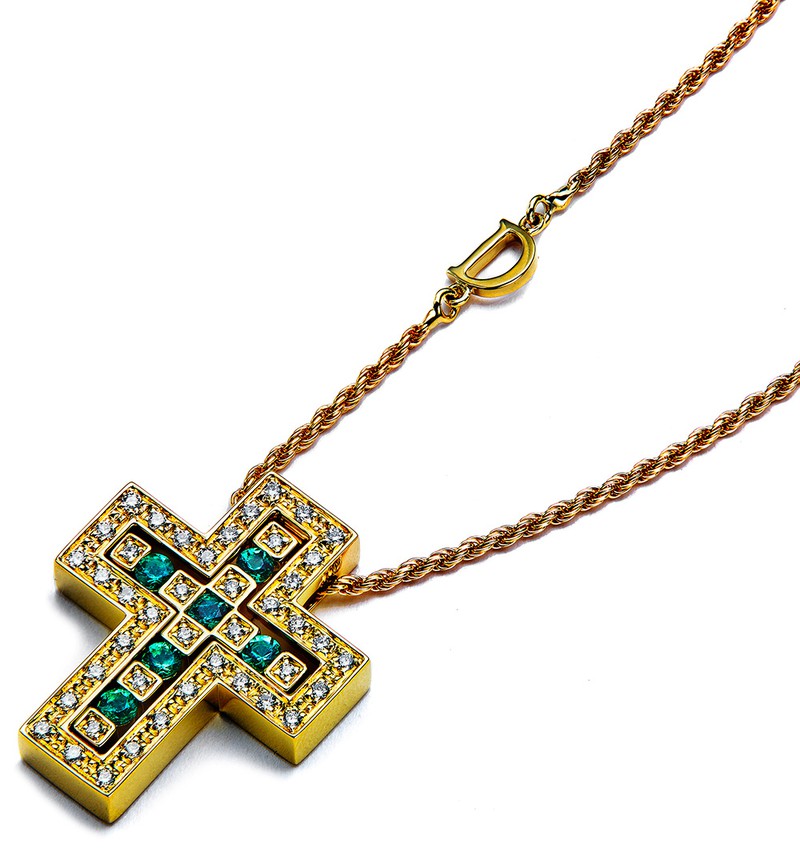 ［18KYG×ダイヤモンド×エメラルド］ ネックレス100万1000円／ダミアーニ（ダミアーニ 銀座タワー）