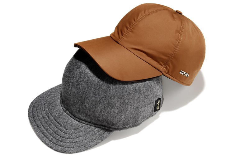 ▲ キャップ上 5万1700円/ゼニア(ゼニア カスタマーサービス)、下 3万9600円/ボルサリーノ(ボルサリーノジャパン)