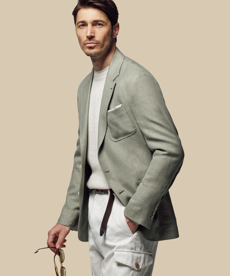 ブルネロクチネリ リネンコットン テーパードパンツ 44 ブルネロ