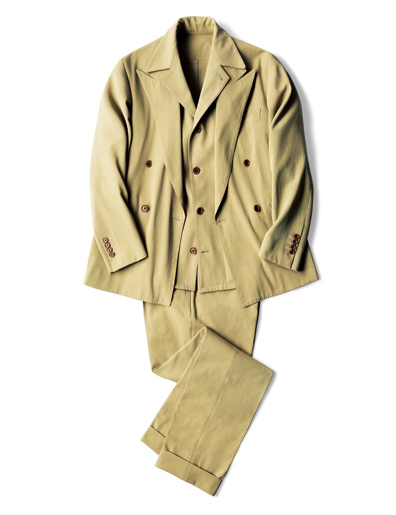 ジャケット9万2400円、パンツ3万9600円、シャツ7万400円/すべてカモシタ(ユナイテッドアローズ 六本木ヒルズ店)