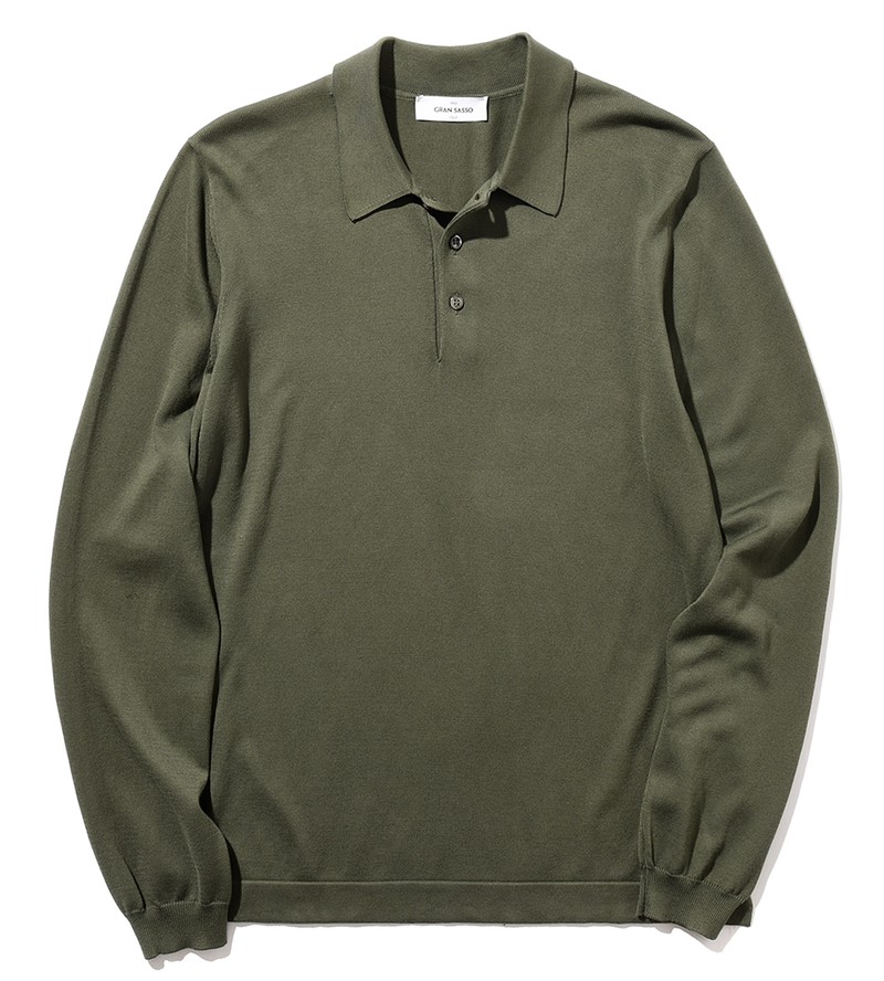 ▲ ニットポロ2万8600円/グランサッソ(エスディーアイ)