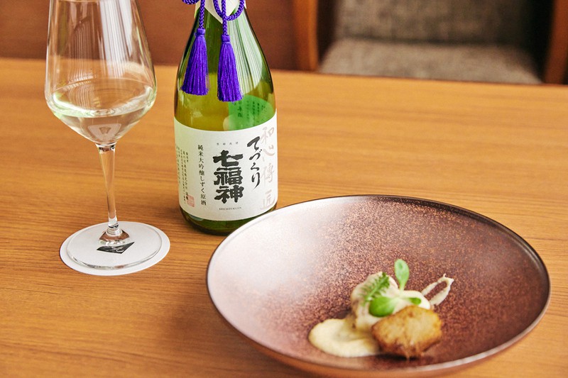 菊の司酒造 炭火焼ステーキ 天元「純米大吟醸 てづくり七福神 和心伝匠」×「宮古市産アンコウのロースト」
