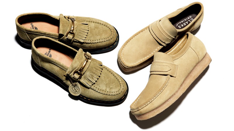 2万8600円／ドクターマーチン（ドクターマーチン・エアウエア ジャパン）、2万6400円／クラークス オリジナルズ（クラークス ジャパン）