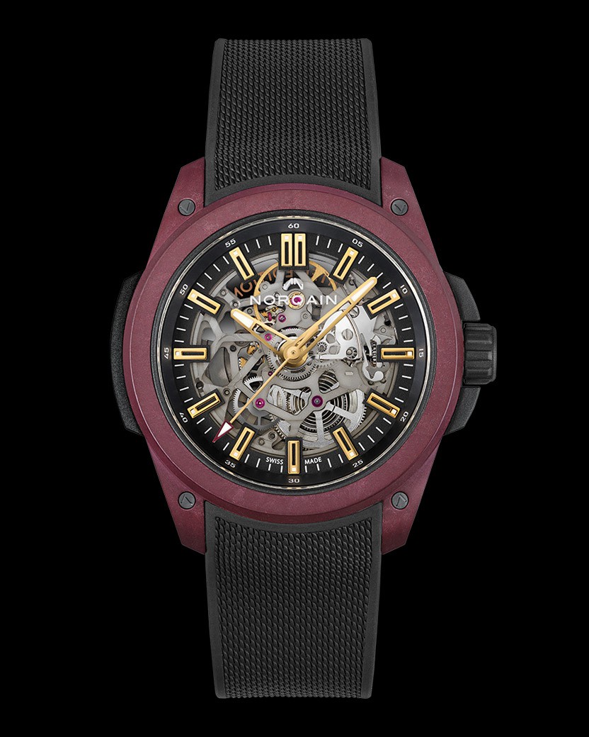 ▲ 「ワイルド ワン スケルトン リミテッドエディション」自動巻き、ノルテックケース(42mm)、ラバーストラップ。200m防水。86万9000円/ノルケイン(ノルケインジャパン)