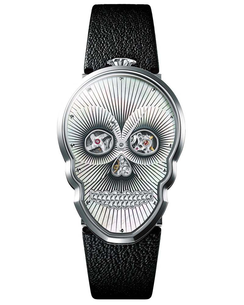 ▲ 「プチ スカル」自動巻き、SSケース(48×34.5mm)、ゴートストラップ。3気圧防水。352万円/タサキ