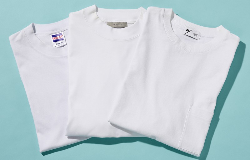 ▲ Tシャツ右 1万1330円/ニュートラルワークス.(ゴールドウイン カスタマーサービスセンター)、中 7990円/アンフィーロ(オンワード樫山)、右 3300円/ゴート(ヤギ)