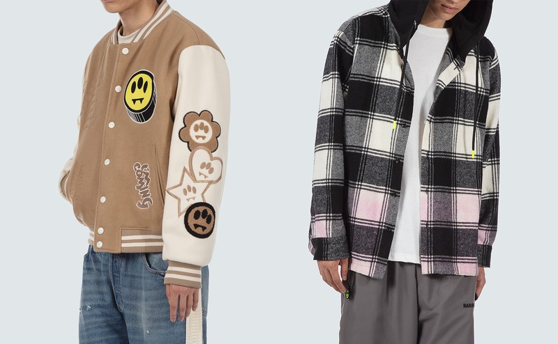 ▲ 左ブルゾン7万1500円、右シャツジャケット3万1900円／ともにバロウ（エルティーエヌ ショウルーム）