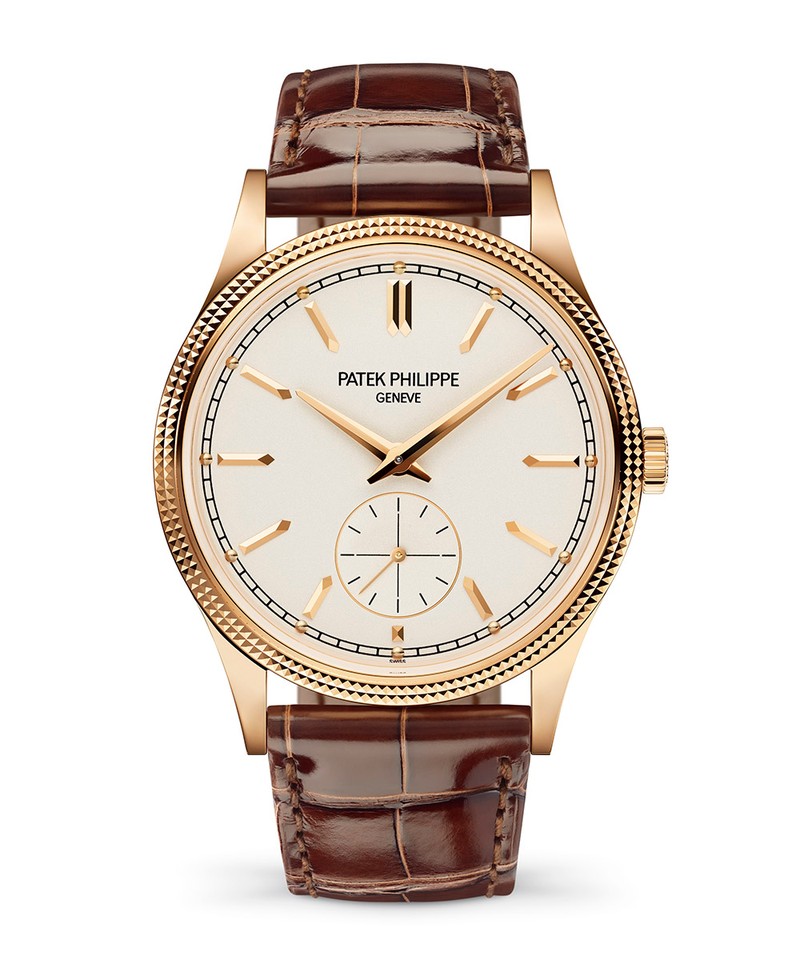 ▲ 「カラトラバ "クルー・ド・パリ"」手巻き、18Kローズゴールドケース(39mm)、アリゲーターストラップ。481万8000円/パテック フィリップ(パテック フィリップ ジャパン・インフォメーションセンター)