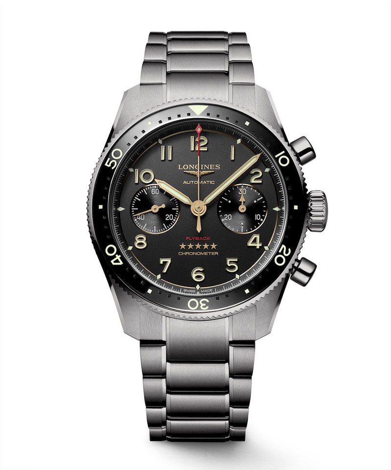 ▲ 「ロンジン スピリット フライバック」自動巻き、SSケース(42mm)×ブレスレット。10気圧防水。71万600円/ロンジン