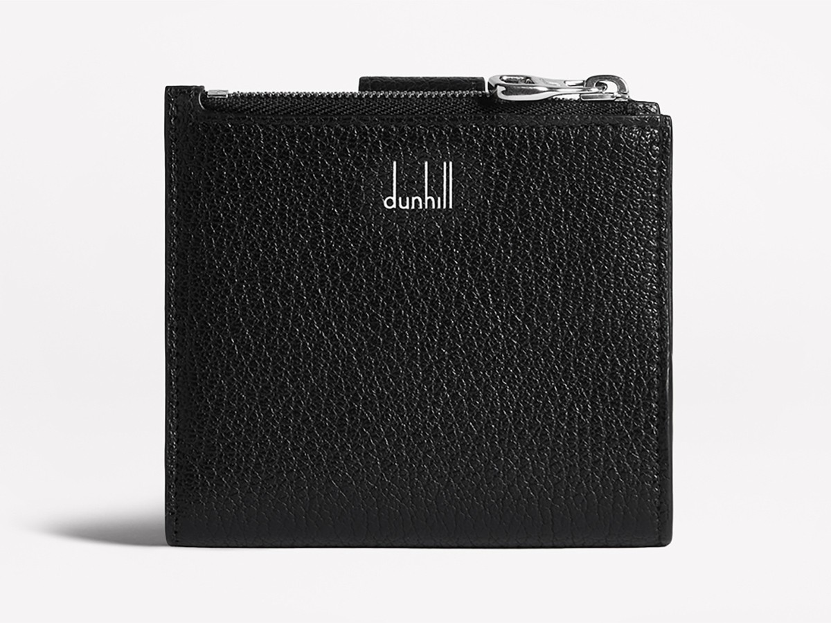 即決☆イタリア製 dunhill☆レザーアタッシュケース ダンヒル メンズ 黒 本革 ビジネスバッグ 本皮