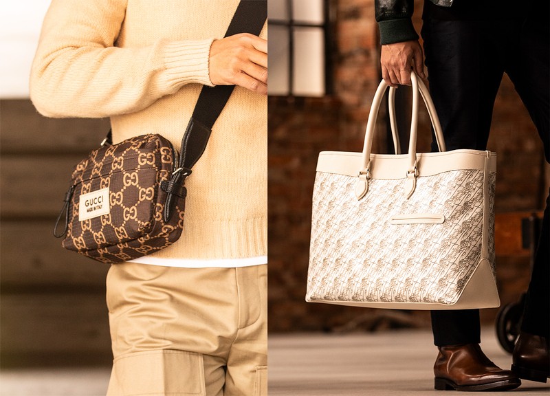 ▲ 写真左●バッグ22万円/グッチ(グッチ クライアントサービス) 写真右●バッグ47万3000円/ベルルッティ(ベルルッティ・インフォメーション・デスク)