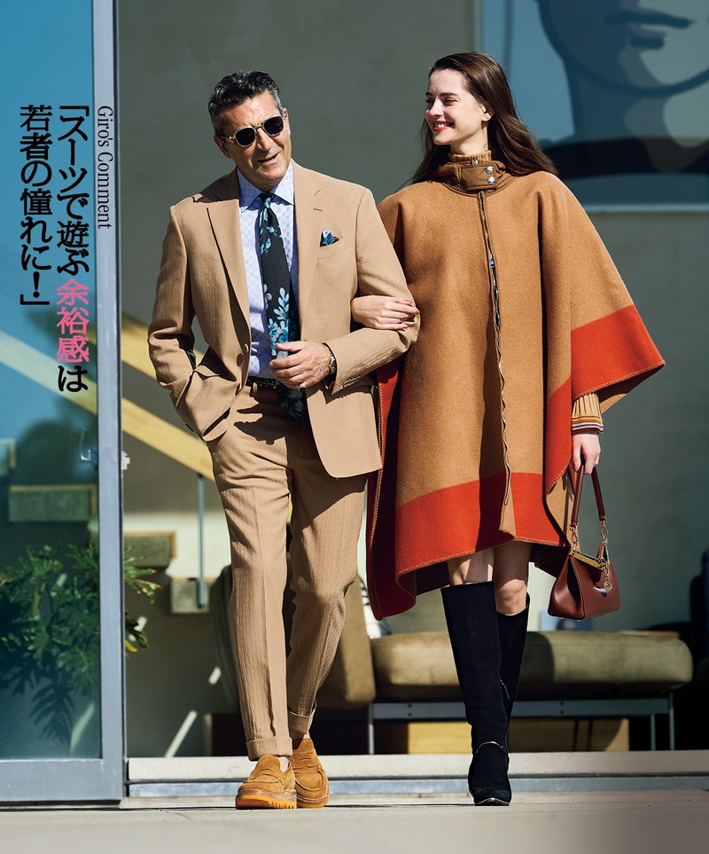 男性●ジャケット33万7700円、パンツ10万6700円、シャツ7万4800円、タイ2万8600円、チーフ2万2000円/すべてエトロ(エトロ ジャパン)