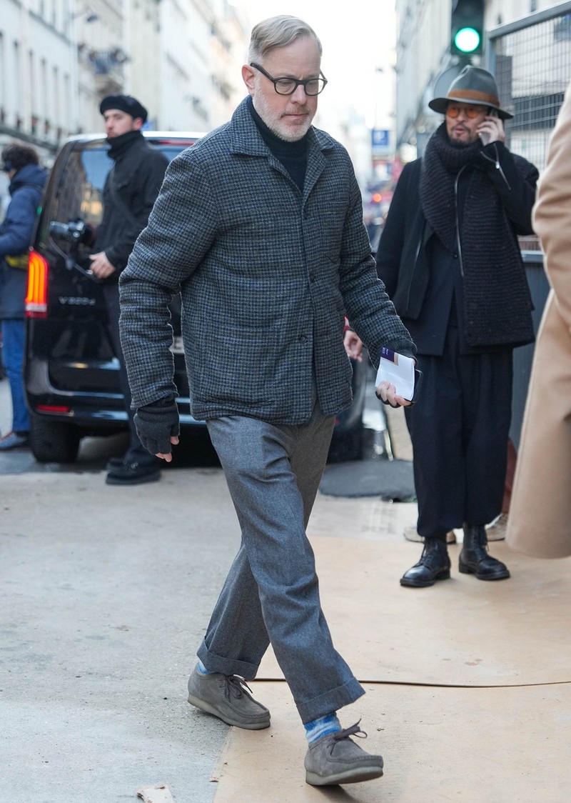 イケおじ コート 着こなし スナップ 海外