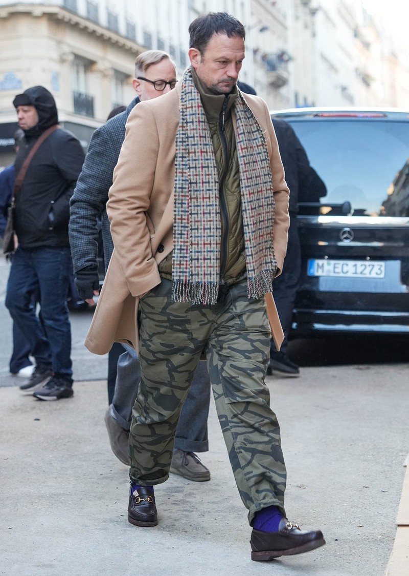 イケおじ コート 着こなし スナップ 海外