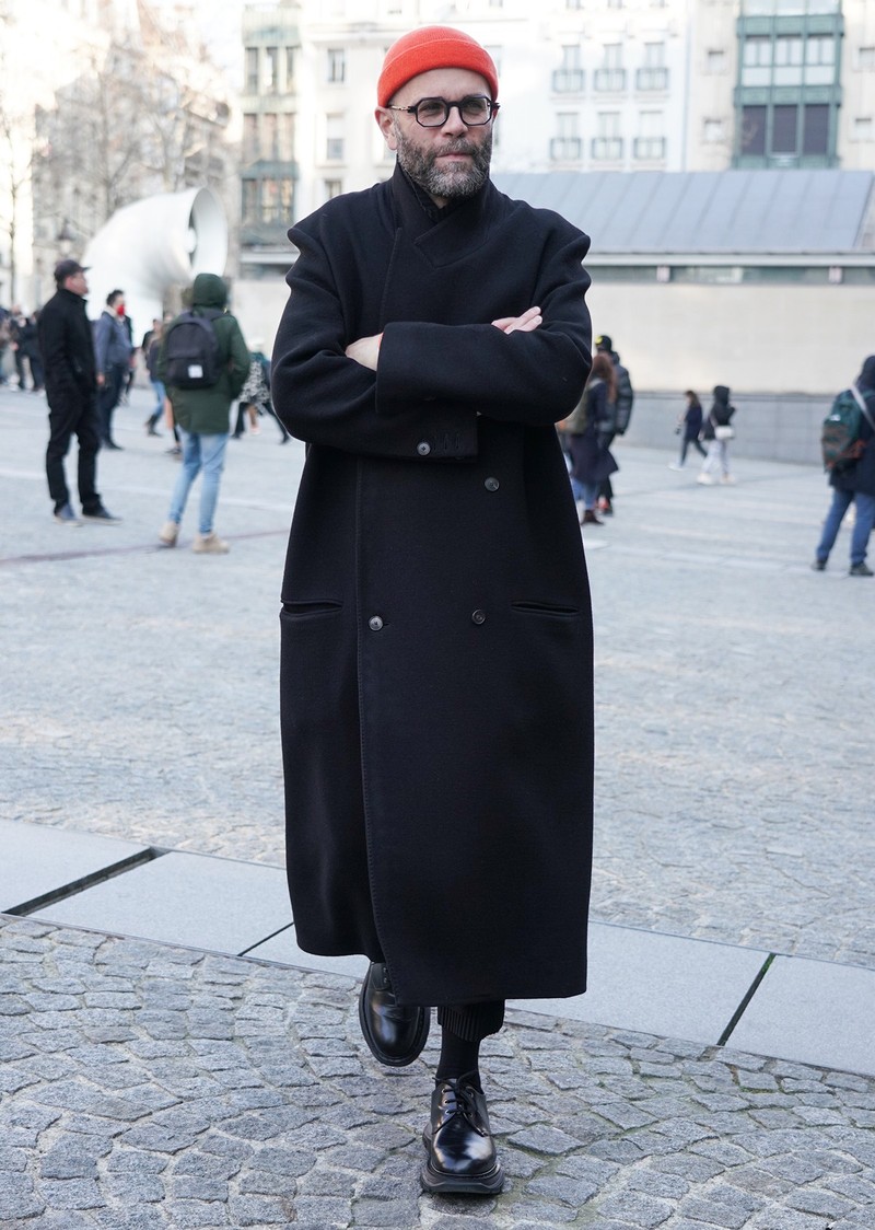 イケおじ コート 着こなし スナップ 海外