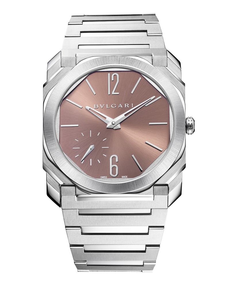 ▲ 「オクト フィニッシモ」自動巻き、SSケース(40mm)&ブレスレット、100m防水。207万9000円/ブルガリ