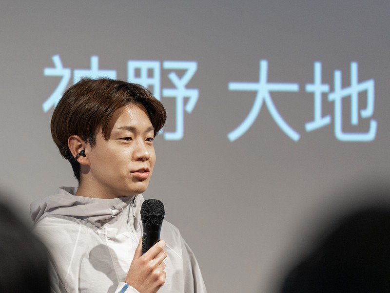 箱根駅伝3代目「山の神」・神野大地さん。(「HUAWEI FreeClip」公式発売&製品アンバサダー 就任発表会にて)