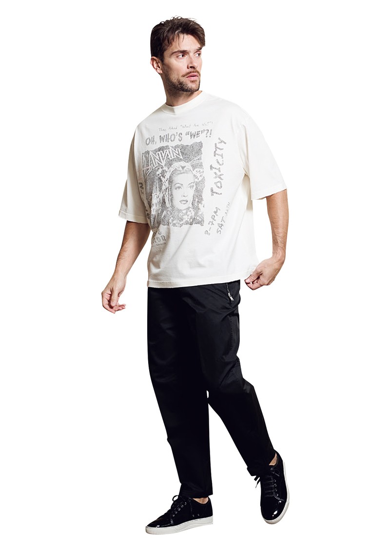 シャツ9万6800円、パンツ16万8300円、スニーカー8万2500円／すべてランバン（ランバン銀座店）
