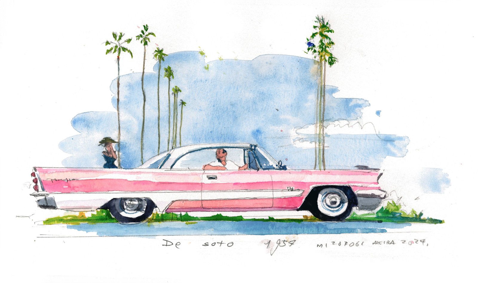 イラスト 溝呂木 陽 50's~60's、、黄金期のアメリカ車！