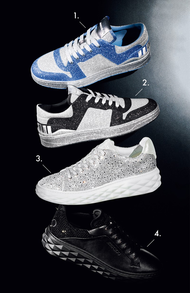 スニーカー各12万6500円（GINZA CONCEPTSTORE/EC限定）／ジミー チュウ