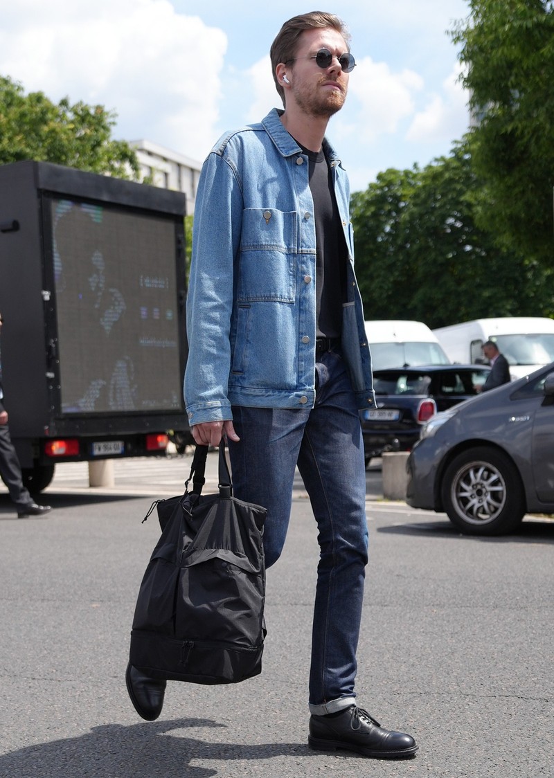 イケおじ デニムコーデ 着こなし スナップ 海外