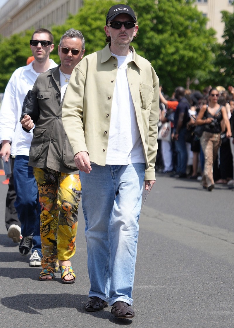 イケおじ デニムコーデ 着こなし スナップ 海外