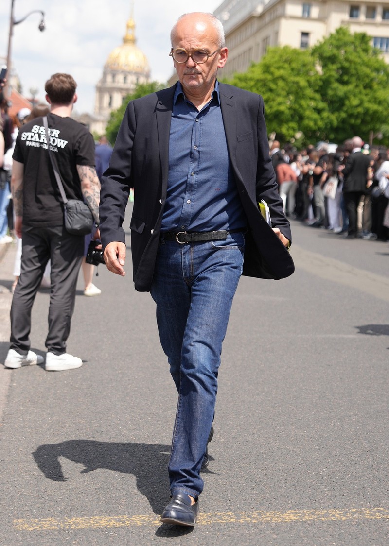 イケおじ デニムコーデ 着こなし スナップ 海外