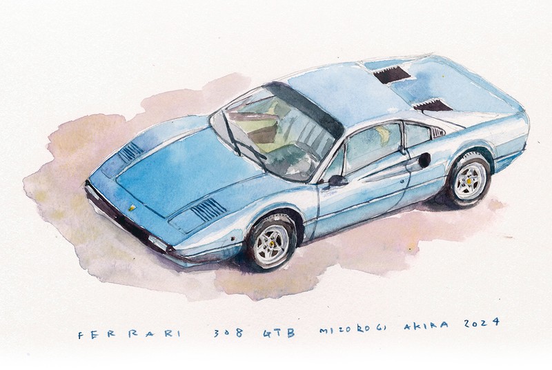 イラスト 溝呂木 陽 フェラーリ 308 GTB