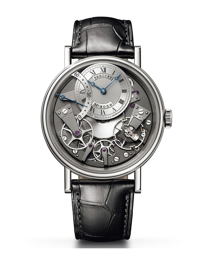 「トラディション オートマティック レトログラードセコンド 7097」自動巻き、18KWGケース(40mm)、アリゲーターストラップ。3気圧防水。595万1000円/ブレゲ(ブレゲ ブティック銀座)