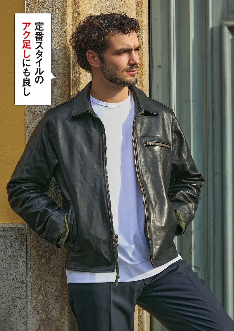 レザージャケット42万9000円/ホースラウンド(ディンプル)