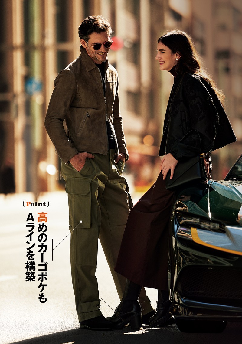 男性●パンツ4万7300円/タンジェント、ブルゾン16万9400円/チンクワンタ(バーニーズ ニューヨーク)、ニット2万900円/アウール(アウール阪急メンズ大阪)、
