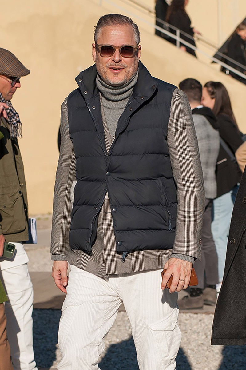 イタリア メンズファッション スナップ 秋冬 AW コーディネート ちょい悪おやじ LEON　イケオジ