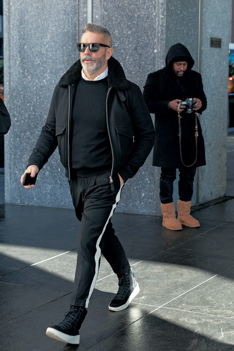 イタリア メンズファッション スナップ 秋冬 AW コーディネート ちょい悪おやじ LEON　イケオジ