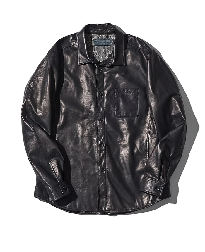 レザーシャツ14万3000円／アカンサス（買えるLEON）