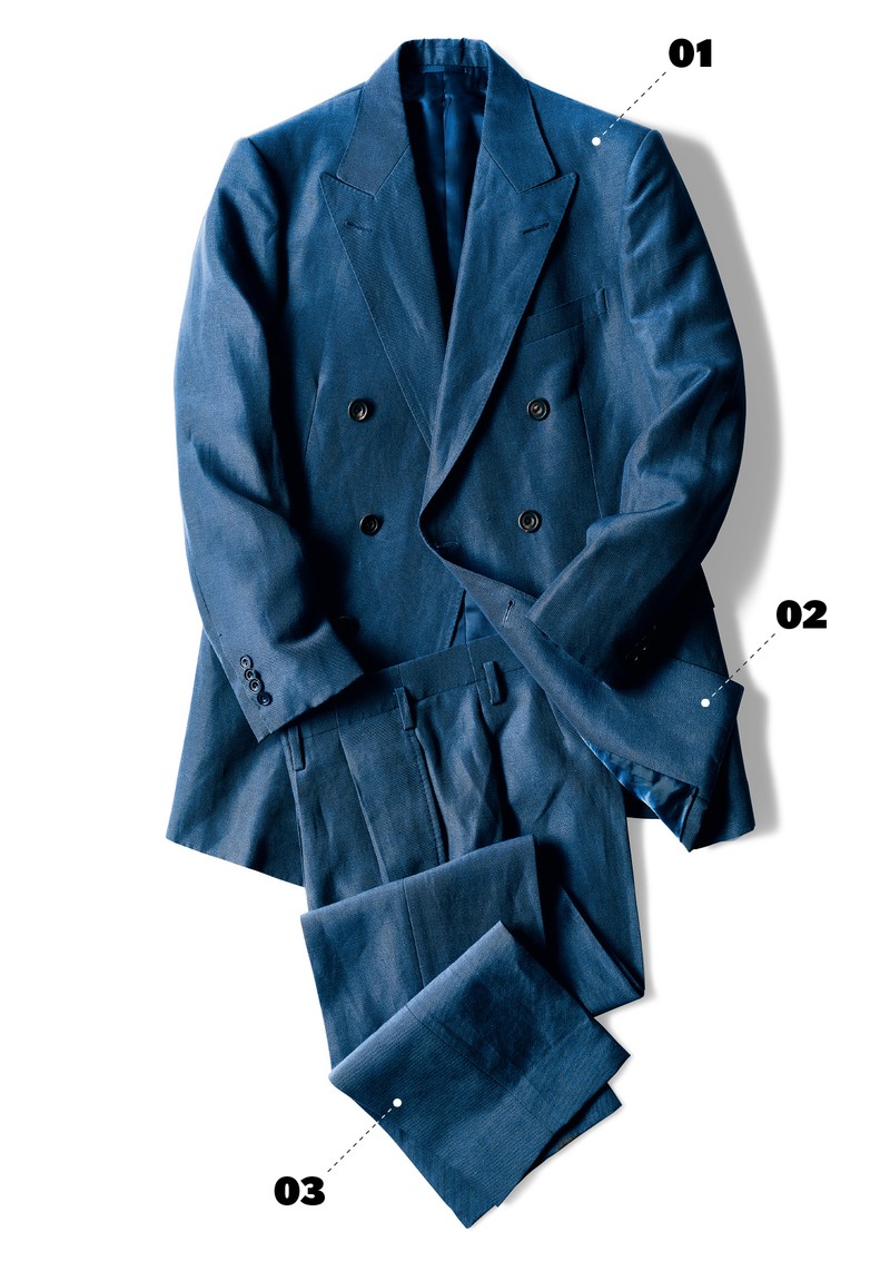 ジャケット20万5700円/フミヤ ヒラノ ロンドン、パンツ9万200円/フミヤ ヒラノ ザ トラウザーズ(ともにノウン)