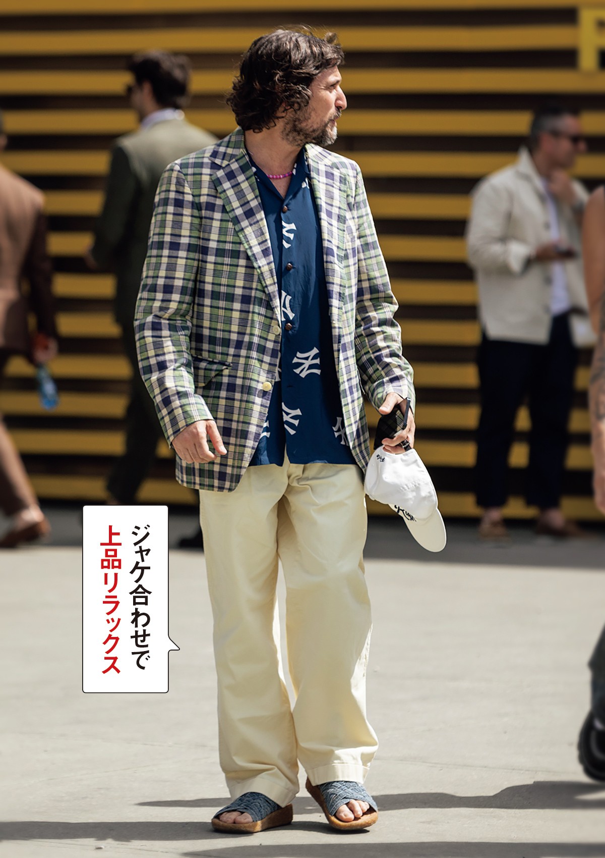 イタリア メンズファッション スナップ 春夏 SS コーディネート ちょい悪おやじ LEON イケオジ
