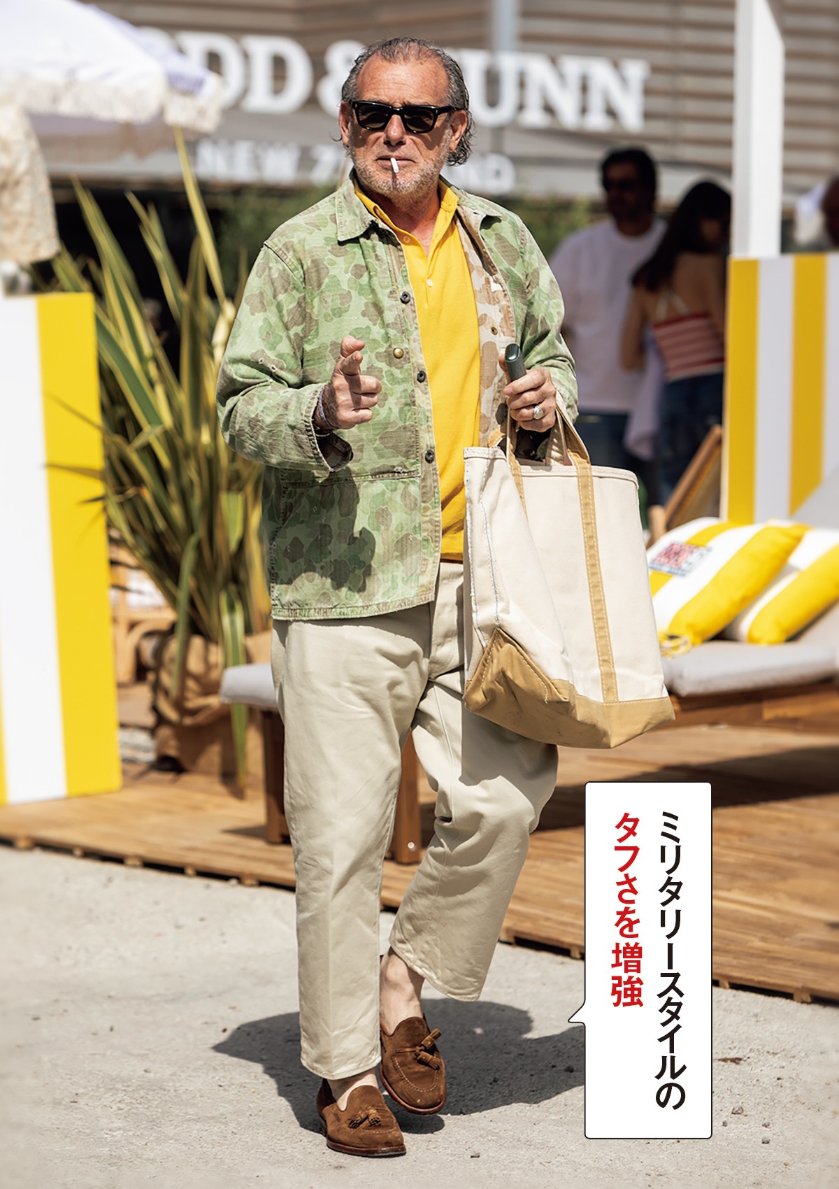 イタリア メンズファッション スナップ 春夏 SS コーディネート ちょい悪おやじ LEON イケオジ