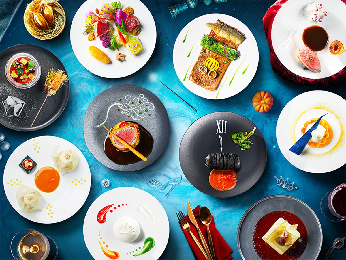 すべての料理が、『シンデレラ』をテーマに仕立てられたロマンティックなランチ&ディナー。