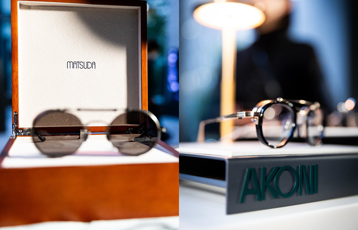 「MATSUDA」と「AKONI」の2ブランド。第4回「アペLEON」はEYEWEAR Night。ゲストの皆さまがお気に入りの艶っぽアイウエアで印象が一変!